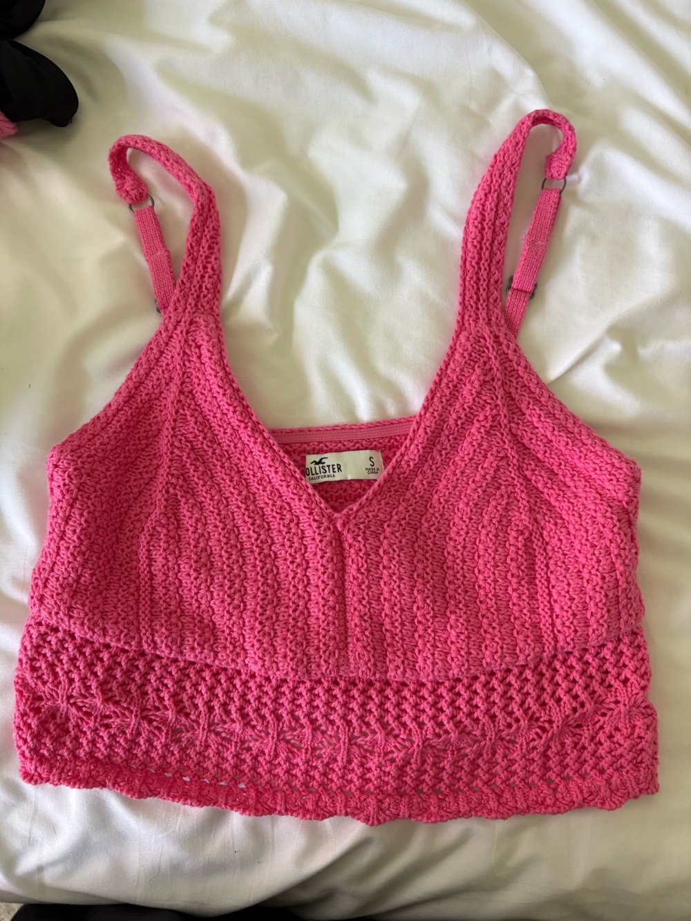 Hollister Hot Pink Crocheted Bralette